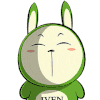 卡通 兔子 打哈欠困了