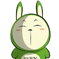 卡通 兔子 打哈欠困了
