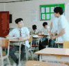 教室 桌子 椅子 领带