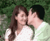 亲亲 享受 闭眼睛 甜蜜