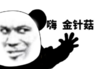 熊猫头 文字表情包 嗨 金针菇 搞笑 逗 沙雕
