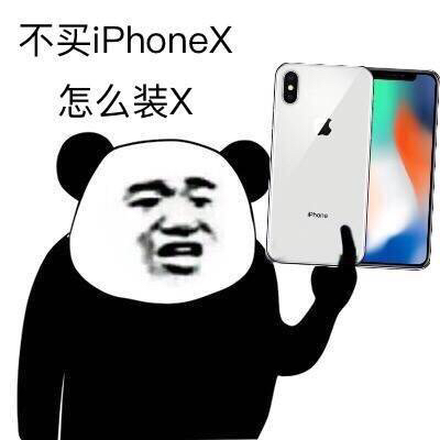 熊猫头 不买iphonex怎么装x 斗图 搞笑 苹果手机