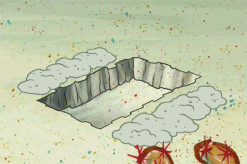 海绵宝宝 SpongeBob 埋葬 墓穴 棺材 活埋 挖洞 逃避