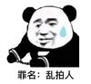 熊猫头 文字表情包 罪名乱拍人 搞笑 逗 沙雕