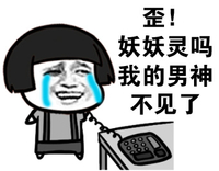 蘑菇头 妖妖灵吗 男神不见了 斗图 搞笑 打电话 哭泣