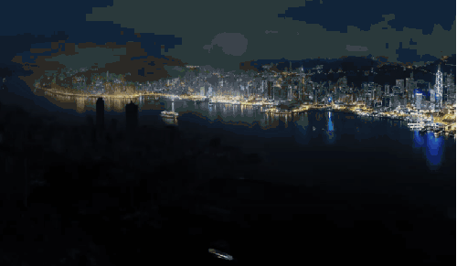 BBC HONGKONG 城市 夜晚 港口 灯光 香港之城市灯光延时摄影