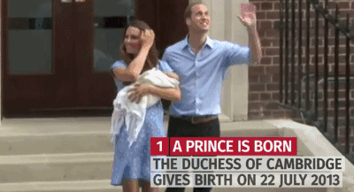 乔治王子 亮相 威廉王子 小王子 戴安娜王妃 挥手