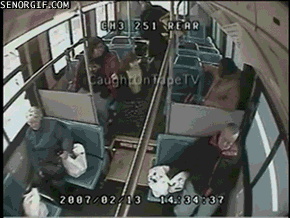 公共汽车 bus 小宝宝 下车 危险
