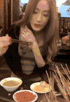 美女 吃东西 认真 吃货