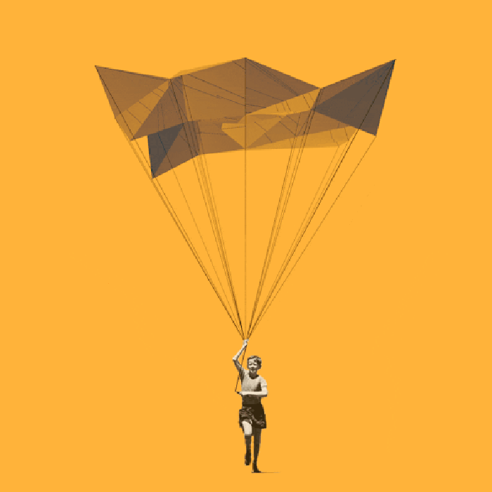 人物 降落伞 创意 特效