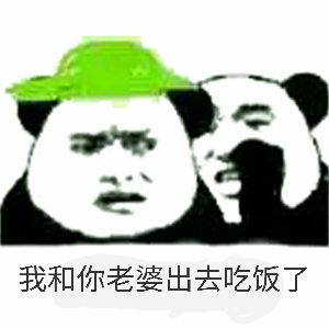 熊猫头 绿帽子 和你老婆 出去吃饭 斗图 猥琐