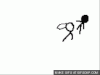 战斗 激烈 疯狂 黑白 动画 简笔画 stick figure