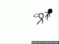 战斗 激烈 疯狂 黑白 动画 简笔画 stick figure
