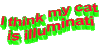 英文 晃动 红色 Ithinkmycatisilluminati