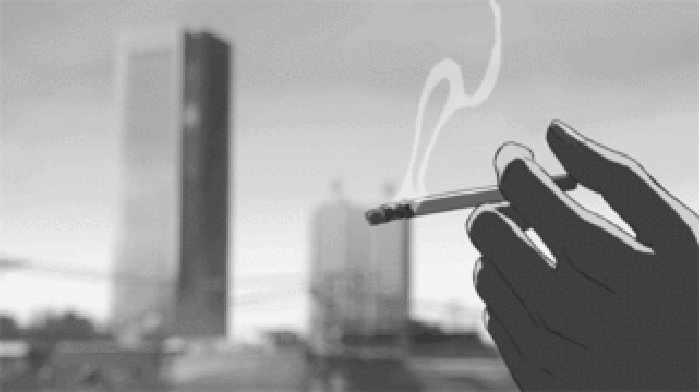 吸烟 手势 城市 黑白