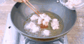锅 筷子 肉 油炸