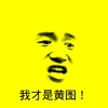 我才是黄图 斗图 搞笑 猥琐 黄色背景