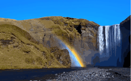 3分钟人生 冰岛 山崖 彩虹 瀑布 纪录片 风景