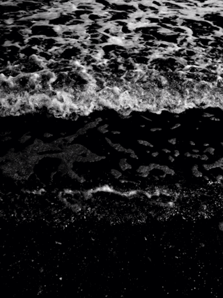 大海 浪花 黑白 风景