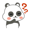 卡通 熊猫 问号 红脸蛋