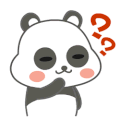 卡通 熊猫 问号 红脸蛋