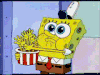 海绵宝宝 SpongeBob 爆米花 popcorn 狂吃 手