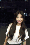 美女 长发 夜景 撩头发