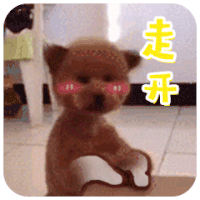 狗狗 大叫 可爱 走开