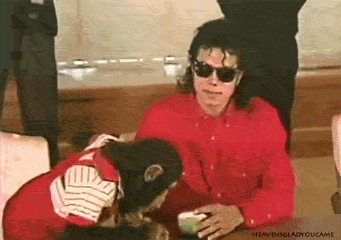 迈克尔·杰克逊 Michael+Jackson 猩猩 听话 坐下
