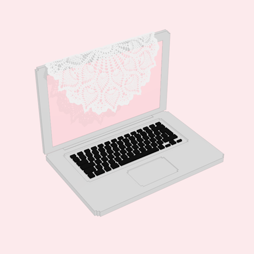 笔记本电脑 晃动 粉色