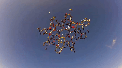 亚当·斯科特 skydiving 形状 花样