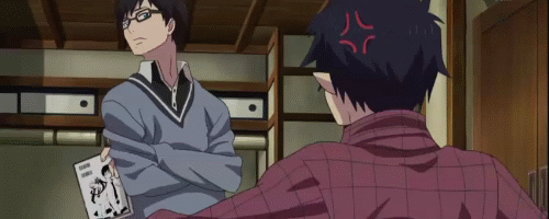 男孩 對視 手勢 不屑