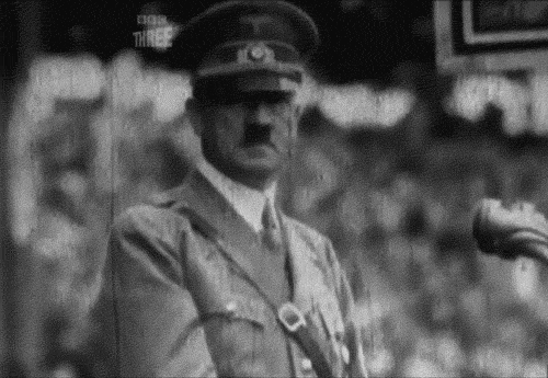 希特勒 黑白 历史 举手