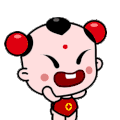 招财童子 旋转 兴奋 跳舞
