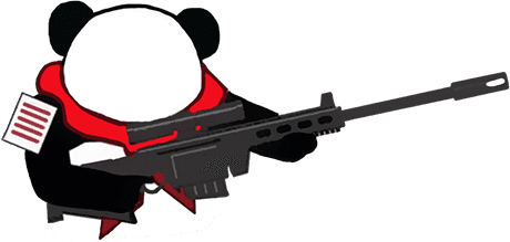 卡通 红领巾 熊猫 机关枪