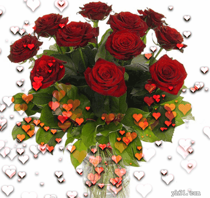 动画 动态 爱心 代表爱情的玫瑰花