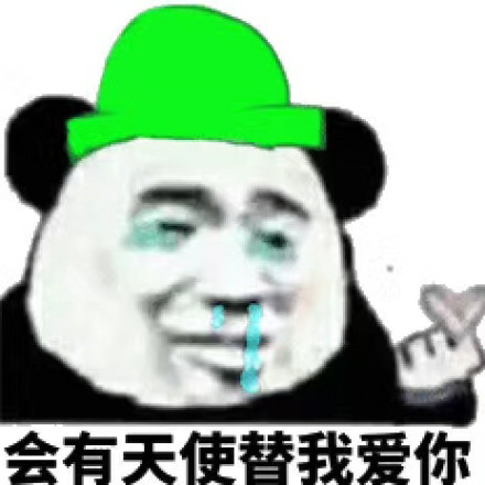 熊猫头 绿帽子 会有天使 替我爱你 斗图 搞笑 猥琐