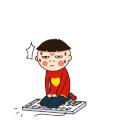 键盘 逗比 搞笑 短发