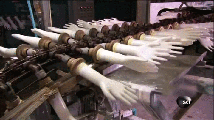 机械 流水线 工厂 手套