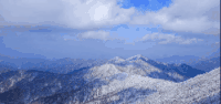 韩国风光 山脉 山顶 延时摄影 白云 纪录片 风景