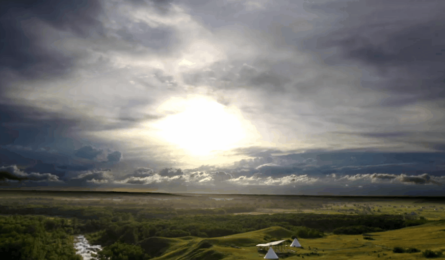 加拿大 原野 太阳 纪录片 阴天 风景