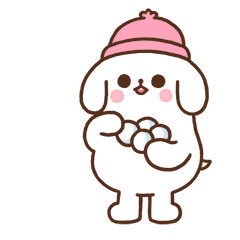 狗狗  卡通  扔雪球  抱着  可爱