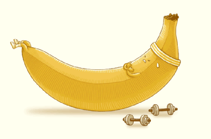 香蕉 潇洒 做运动