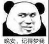 暴漫 熊猫头 晚安 记得梦我 暗示 搞怪 逗