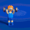 三维 3d 举重 男孩