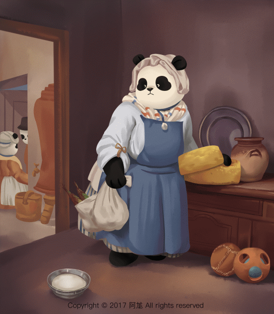 熊猫 厨房 家庭主妇 动漫