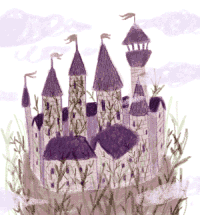 城堡  白云 动画 颜色变化