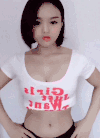 美女 漏气装 短发 放电