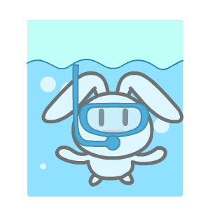 兔子 潜水 海底 吸氧