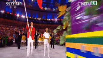 中国代表团 出场 中国 雷声 旗手 里约奥运会 代表团